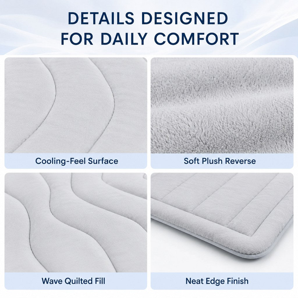 Ortekor Reversible All-Season Cooling-Feel Pet Mat for Dogs & Cats - Home, Crate & Car Comfort Without Water, Freezing or Power