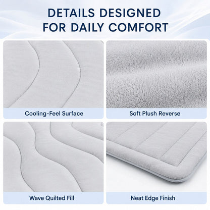 Ortekor Reversible All-Season Cooling-Feel Pet Mat for Dogs & Cats - Home, Crate & Car Comfort Without Water, Freezing or Power