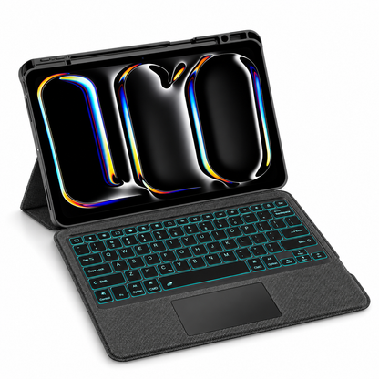 iPad Keyboard Case with Built-In Touchpad & Adjustable Stand for iPad Air & Pro