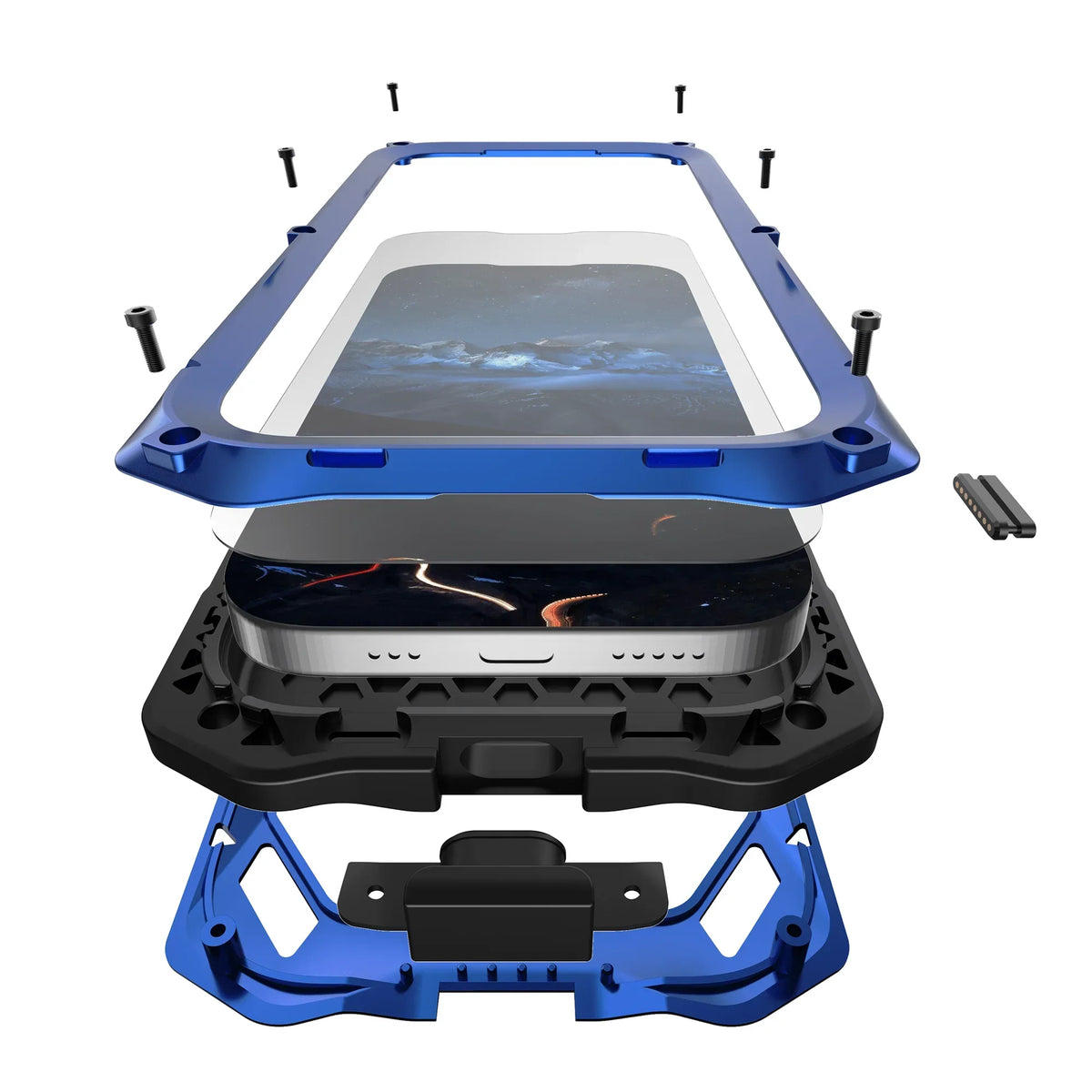 Aluminum iPhone 17 & iPhone Air Case with Integrated Screen Guard – Full-Edge Metal Protective Shell for Daily Use