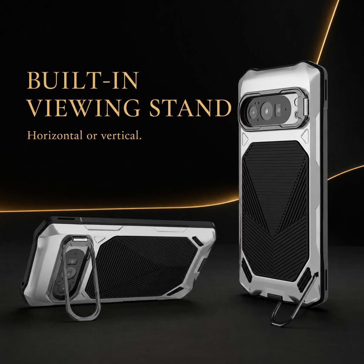Protective Google Pixel Case with Integrated Screen Shield & Kickstand
