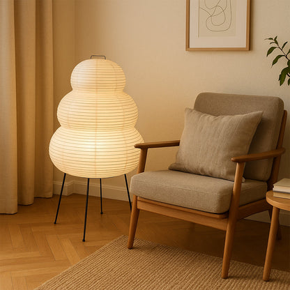 Cloud Rice Paper Floor Lamp 40in Warm White LED Ambient Standing Light for Living Room Bedroom Modern Minimalist Tall Accent Lighting