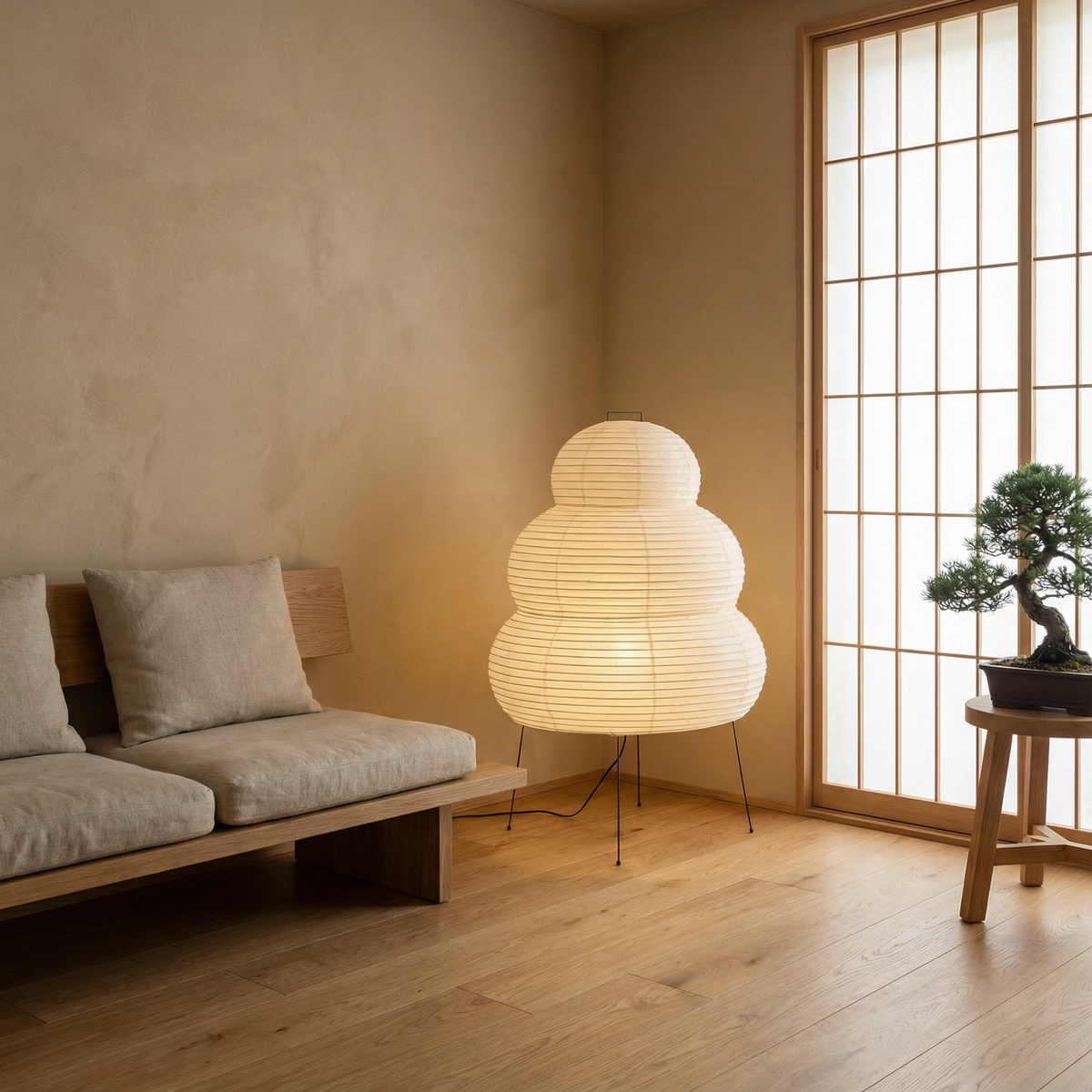 Cloud Rice Paper Floor Lamp 40in Warm White LED Ambient Standing Light for Living Room Bedroom Modern Minimalist Tall Accent Lighting