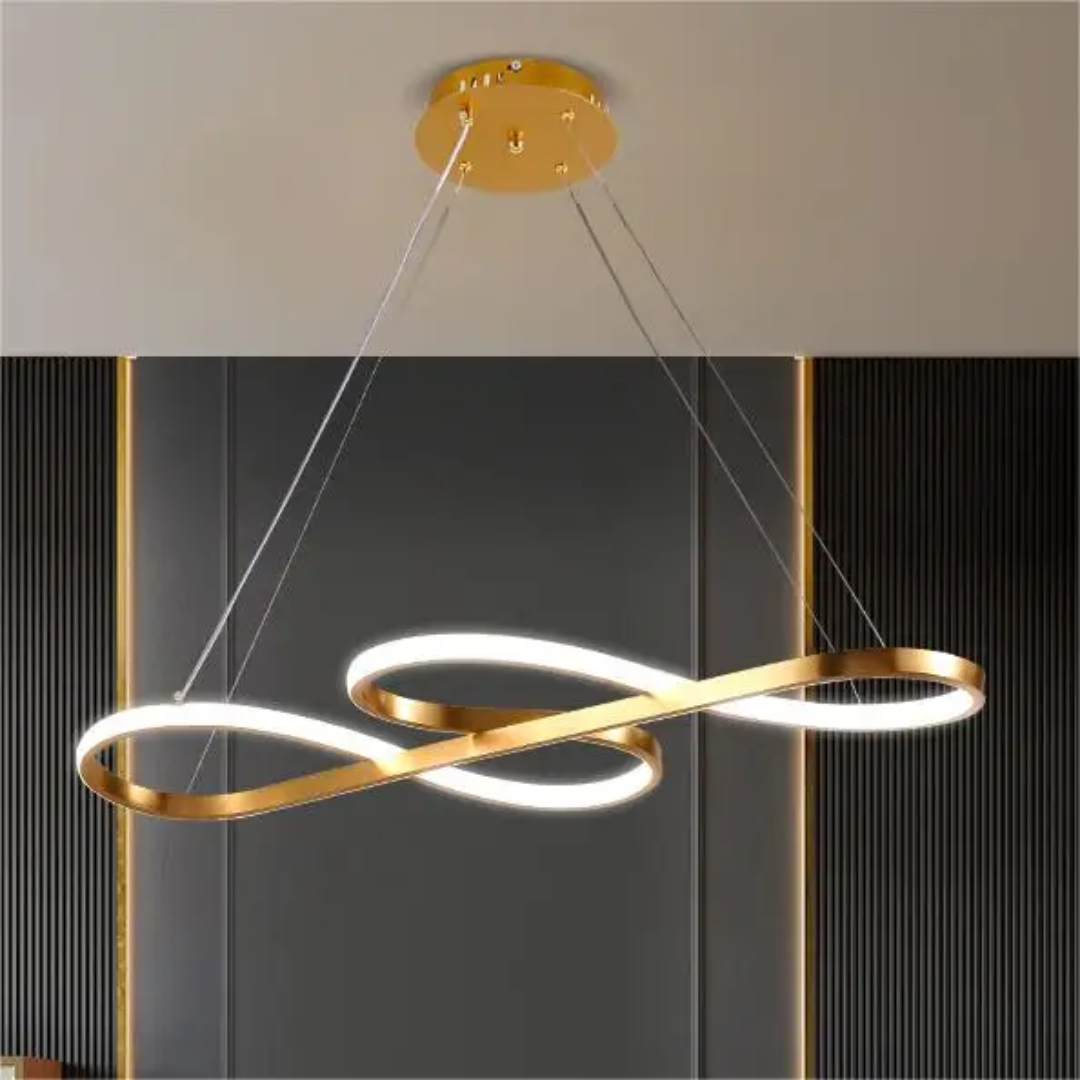 Adjustable Ring Ceiling Light with Remote Dimmable LED 37 in Gold for Dining Room Kitchen Island Modern Hanging Fixture 3-Color Temperature
