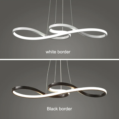 Circular Aluminum Ceiling Fixture Dimmable LED 30 in Ring Hanging Light for Dining Table Kitchen Island Modern Overhead Chandelier with Remo