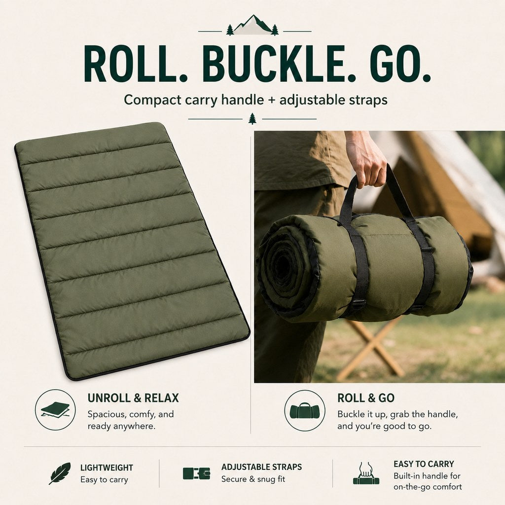 Ortekor Portable Roll-Up Dog Travel Mat for Camping & Car Trips - Keeps Pets Off Damp, Dirty Ground