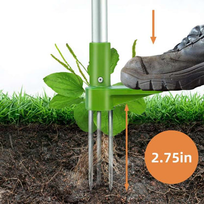 Désherbeur à pissenlits à long manche pour pelouses et parterres de fleurs – Extracteur de racines vertical pour jardins et cours