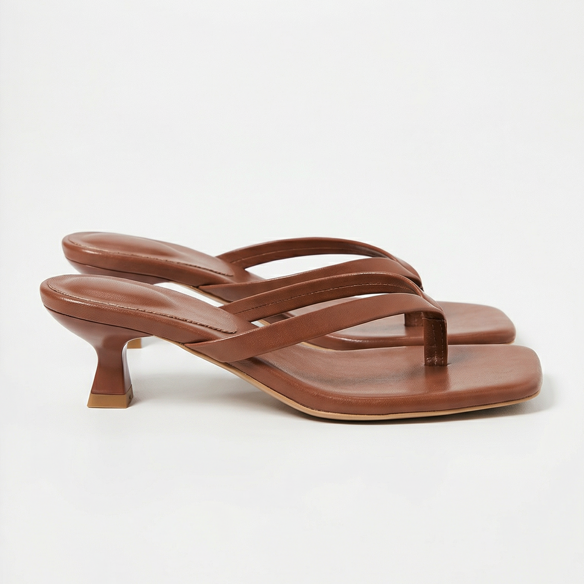 Women's Low Heel Sandals - Open Toe Strappy Heels for Summer - Dressy Casual Footwear for Ladies - Elegant Kitten Heel Shoes