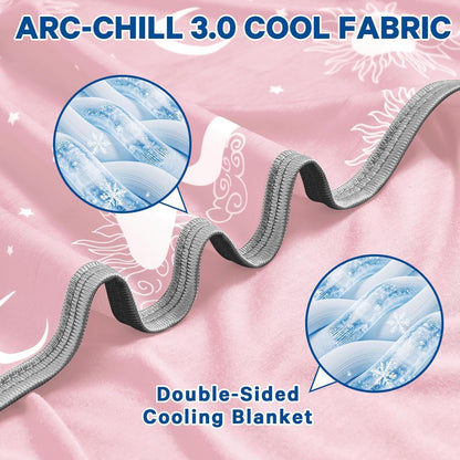 Confort douillet | Couverture rafraîchissante en tissu double face | Couverture d'été légère pour les dormeurs ayant chaud et les voyages