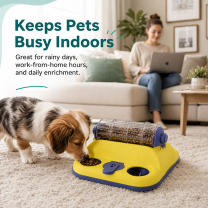 Ortekor Indoor Rotating Puzzle Feeder for Cats & Small Dogs - Slow Feeding Toy for Fast Eaters & Bored Pets