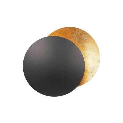 Rotating LED Wall Sconce Light Fixture – 9 in Aluminum Disc Lamp for Bedrooms, Hallways & Accent Lighting | Gold White Copper Black
