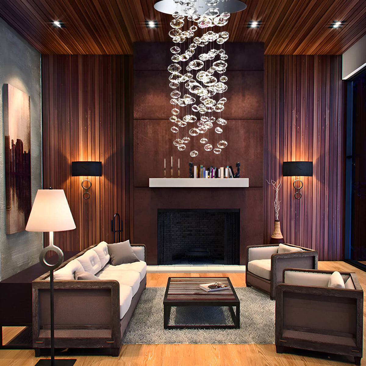 Textured Glass Globe Multi-Light Fixture – Contemporary Overhead Lighting for Dining Rooms & Entryways