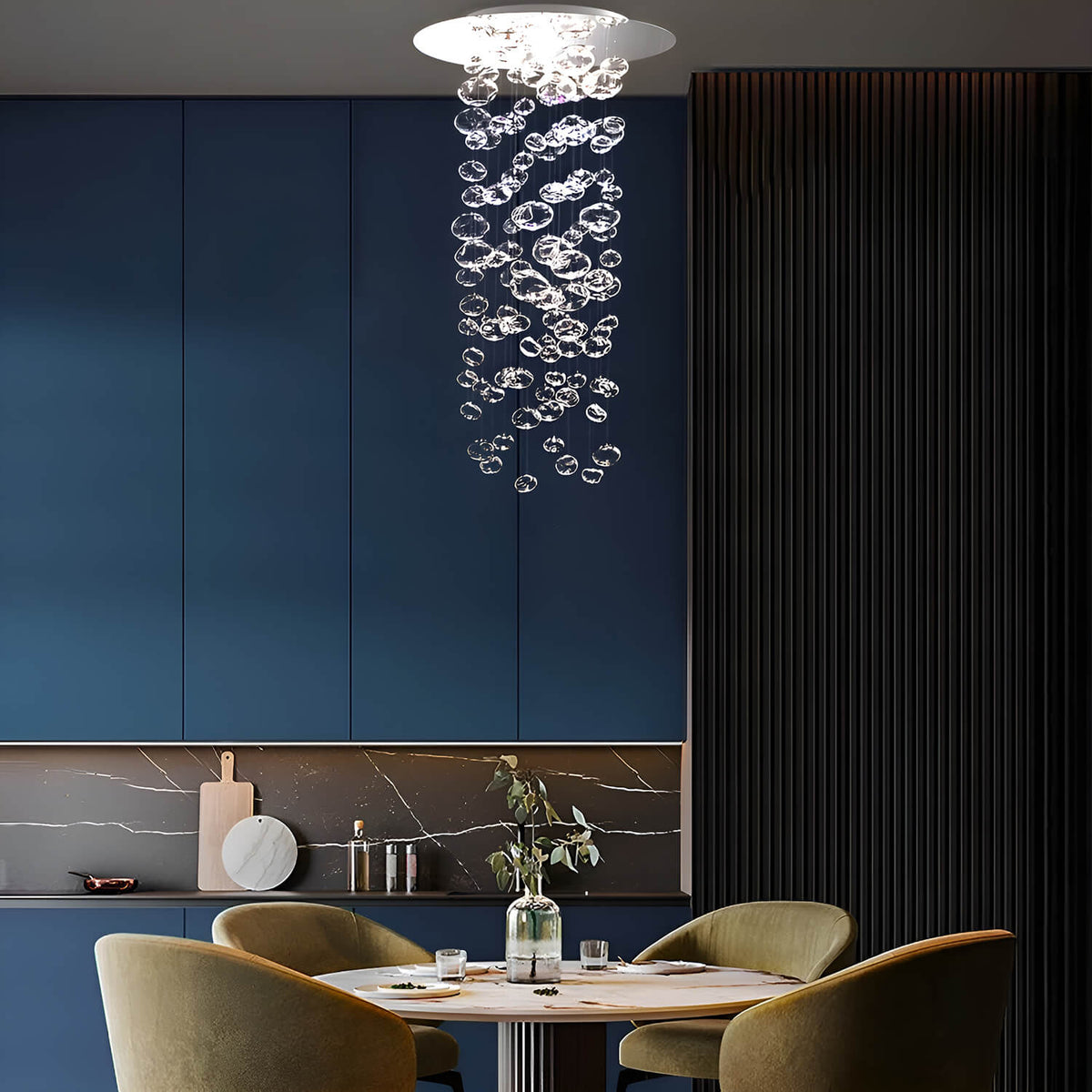 Textured Glass Globe Multi-Light Fixture – Contemporary Overhead Lighting for Dining Rooms & Entryways