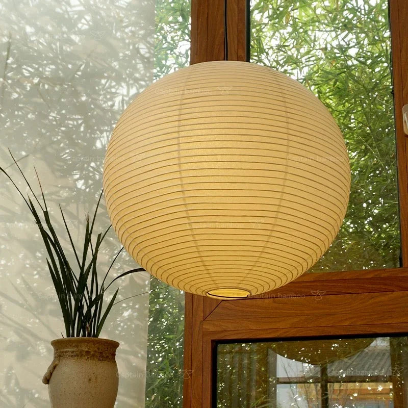 Paper Globe Hanging Light Fixture White Spherical Shade Soft Overhead Illumination for Bedrooms Living Areas Dining Rooms Calm Ambient Light