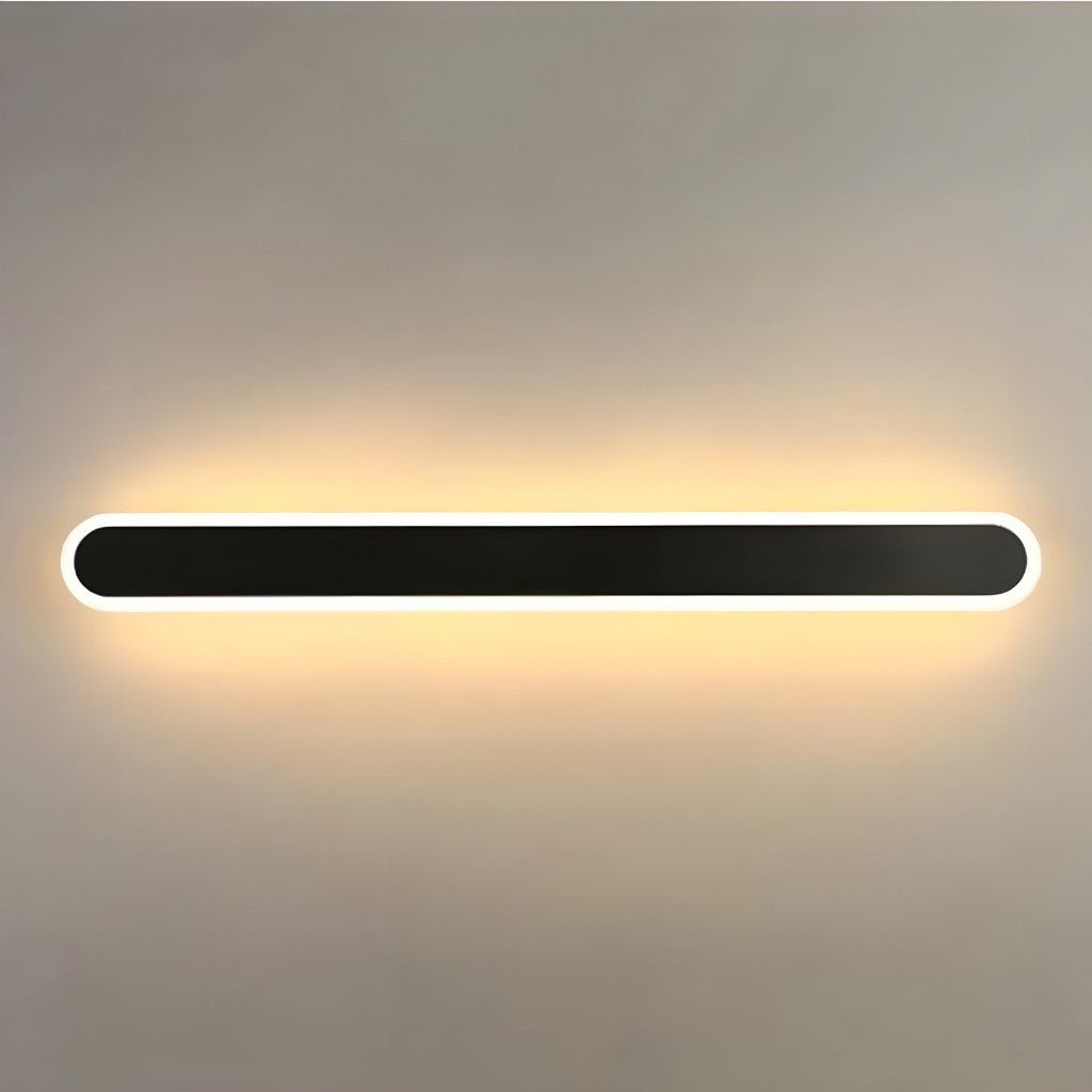 Curved Aluminum Outdoor Wall Sconce LED Hardwired Waterproof Light Fixture for Entryway Patio Porch Modern Exterior Lighting 12-39 Inch