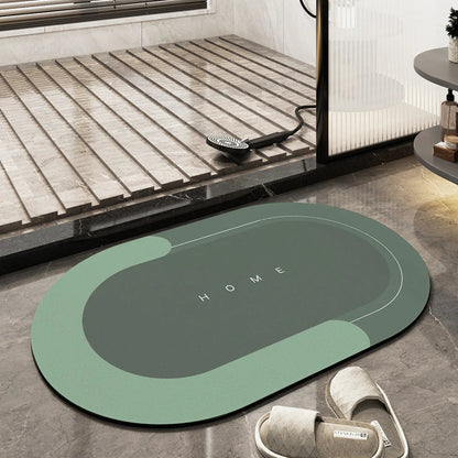 Absorbent Microfiber Bath Mat with Non-Slip Backing for Shower & Tub | Fast-Drying Bathroom Floor Mat | Soft Water-Wicking Shower Rug