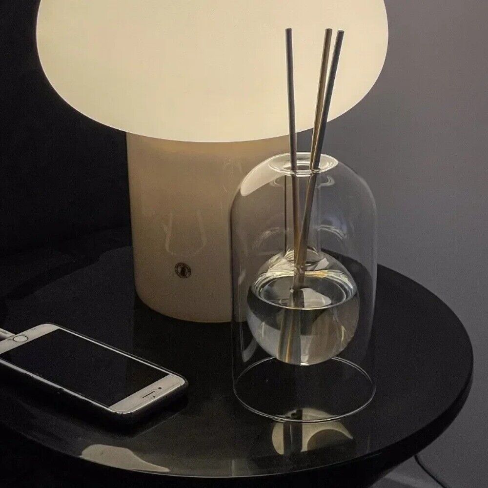 Reed Diffuser Set Glass Bottle Natural Wood Cap 8 Rattan Sticks Essential Oil Home Fragrance Aromatherapy Bedroom Living Room Office Decor R
