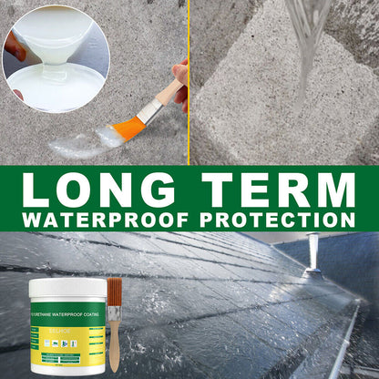 Clear Liquid Waterproofing Membrane for Roofs, Basements, Wood, Concrete & Masonry Surfaces | Leak Barrier DIY Sealant for Homes