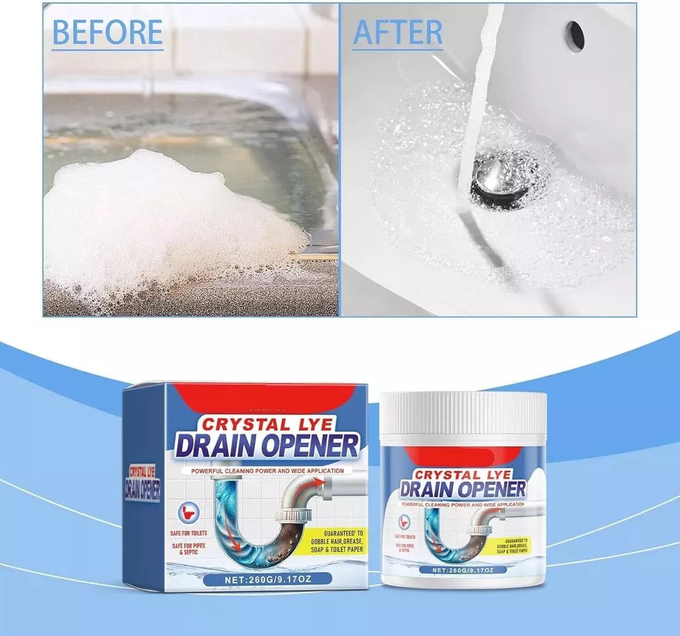 Fast-Acting Drain Cleaner for Kitchen & Bathroom Sinks, Dissolves Hair Grease Soap Scum Clogs, Heavy-Duty Foam Formula for Shower Tubs Pipes