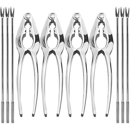 Seafood Tool Kit - Stainless Steel Crab Crackers and Lobster Forks