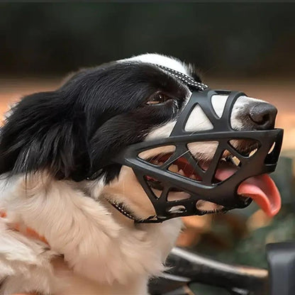 Breathable Mesh Dog Muzzle for Small to Extra Large Dogs | Adjustable Pet Safety Guard Prevents Biting Barking Chewing | Comfortable Lightwe