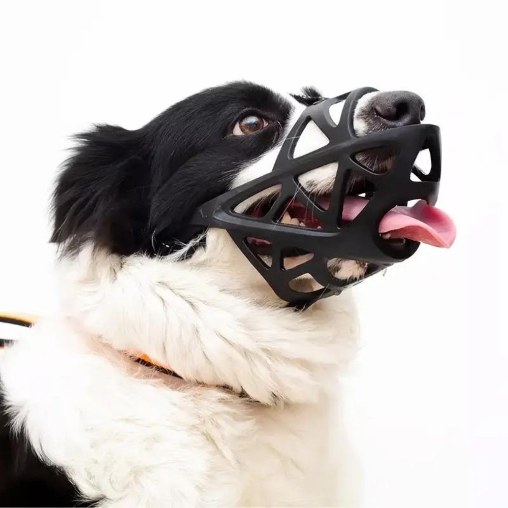 Breathable Mesh Dog Muzzle for Small to Extra Large Dogs | Adjustable Pet Safety Guard Prevents Biting Barking Chewing | Comfortable Lightwe