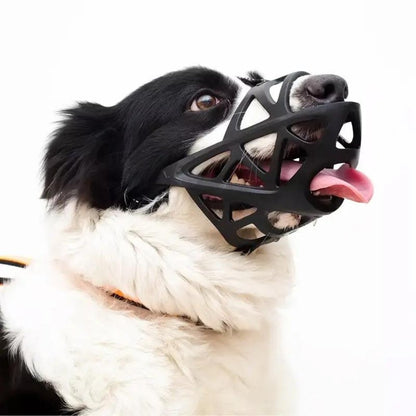 Breathable Mesh Dog Muzzle for Small to Extra Large Dogs | Adjustable Pet Safety Guard Prevents Biting Barking Chewing | Comfortable Lightwe