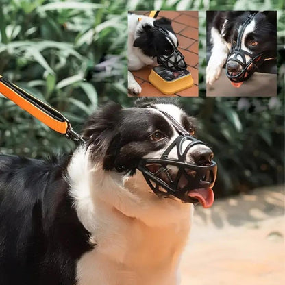 Breathable Mesh Dog Muzzle for Small to Extra Large Dogs | Adjustable Pet Safety Guard Prevents Biting Barking Chewing | Comfortable Lightwe