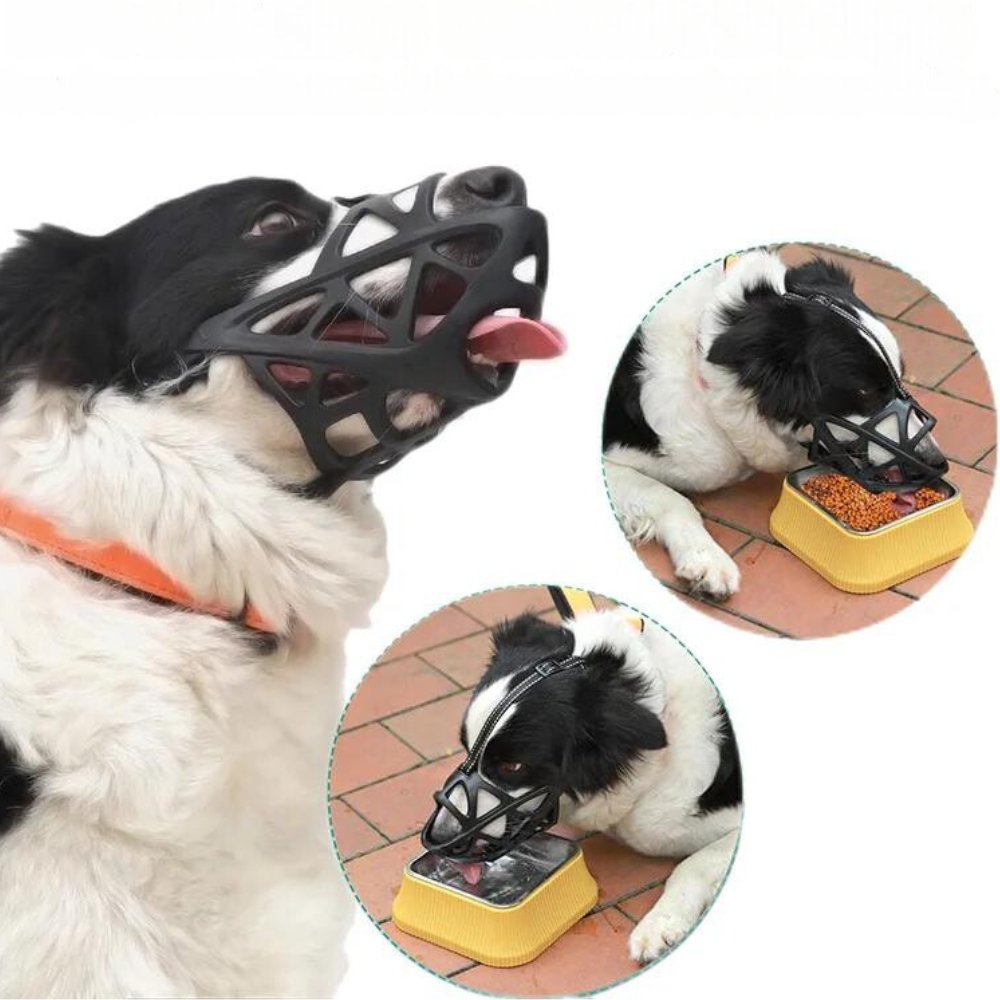 Breathable Mesh Dog Muzzle for Small to Extra Large Dogs | Adjustable Pet Safety Guard Prevents Biting Barking Chewing | Comfortable Lightwe