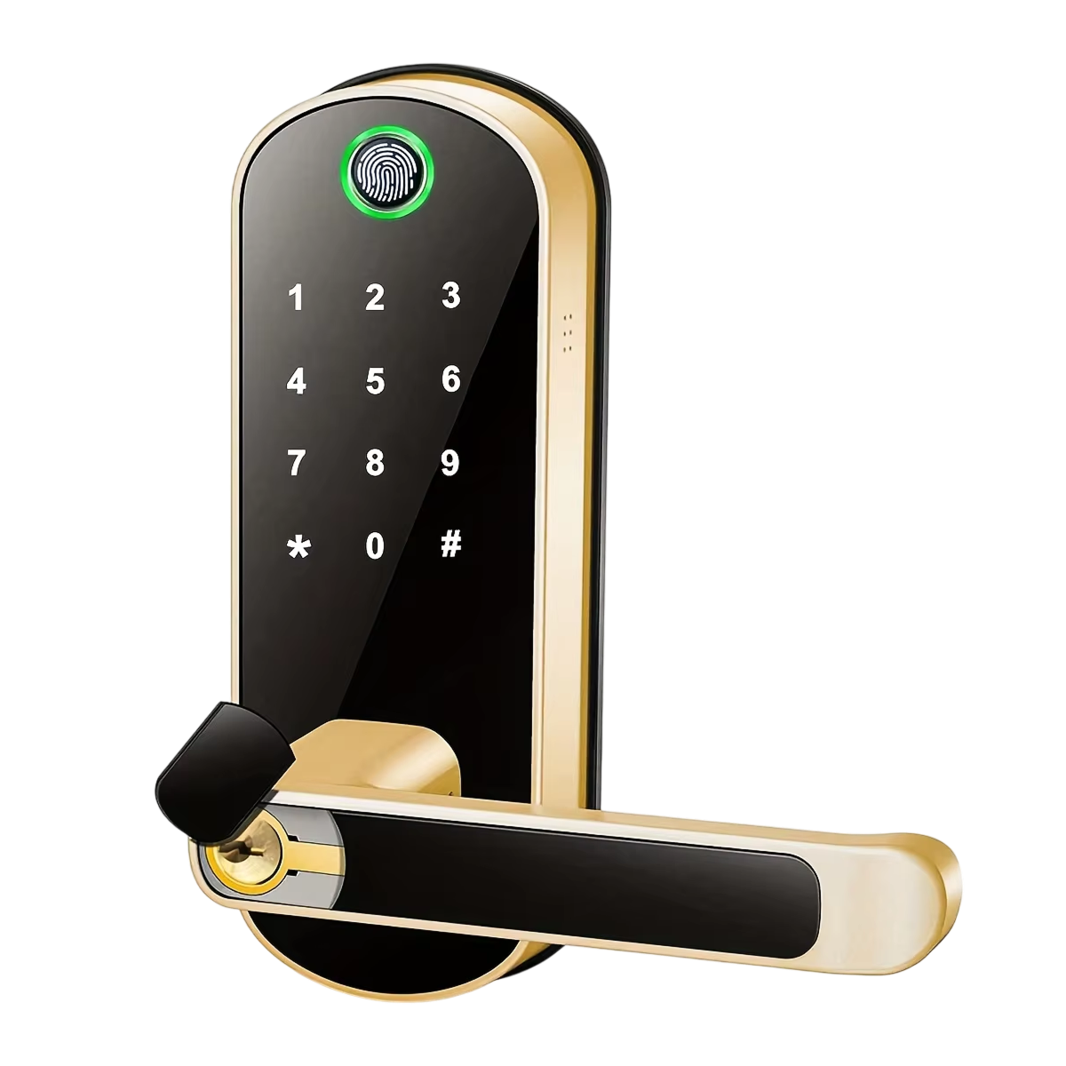 Biometric Door Lock with Fingerprint Scanner & App Control – 5 Entry Methods, 200 User Capacity