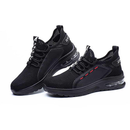 Steel Toe Safety Work Shoes for Men – Lightweight, Slip-Resistant, Breathable Mesh Construction