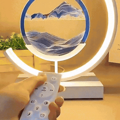 SandLuxe | Sand Lamp with Remote Control & Dimmable Feature | Unique Flowing Design for Relaxation