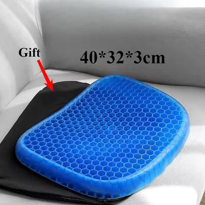 Coussin d'assise en gel anti-pression pour le soulagement des douleurs au coccyx | Coussin de chaise pour bureau, voiture, fauteuil roulant | Soutien orthopédique pour le bas du dos et