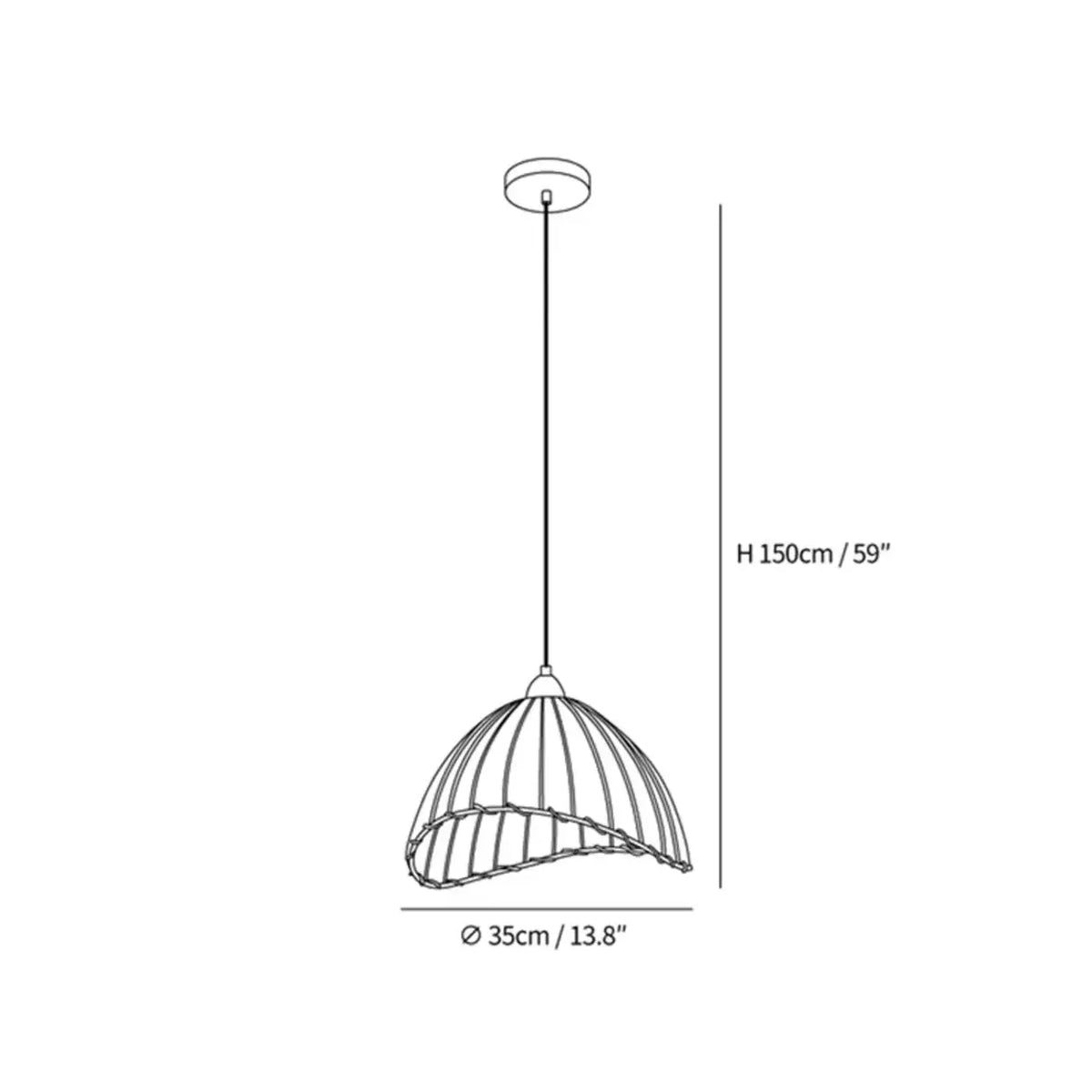 Wood & Linen Drum Ceiling Light 59 in Drop for Dining Tables Kitchen Islands E27 Socket Adjustable Hanging Fixture Natural Minimalist