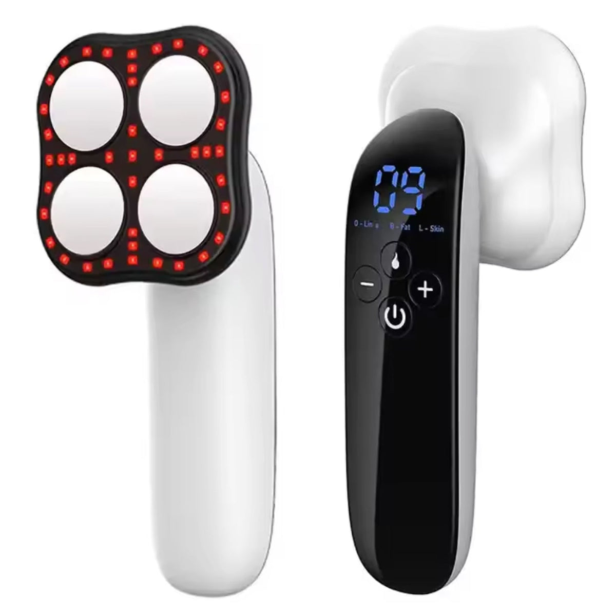 Cordless Body Contouring Device with EMS RF Red Light Heat Therapy 40 Intensity Levels Rechargeable Handheld Massager for Smooth Firm Skin