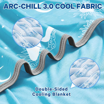 Confort douillet | Couverture rafraîchissante en tissu double face | Couverture d'été légère pour les dormeurs ayant chaud et les voyages