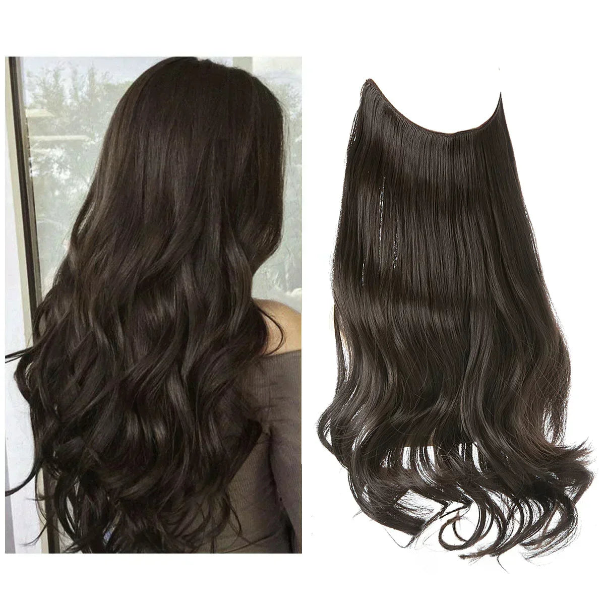 Remy Human Hair Extensions Clip-In Seamless Natural Volume Real Hair Strands Heat Safe Styling Full Ends No Tangle Women's Hair