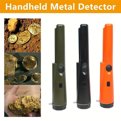 Handheld Metal Detector Pinpointer – IP66 Waterproof 360° Scan Treasure Finder with Dual Audio & Vibration Alert for Coin Hunting Relic