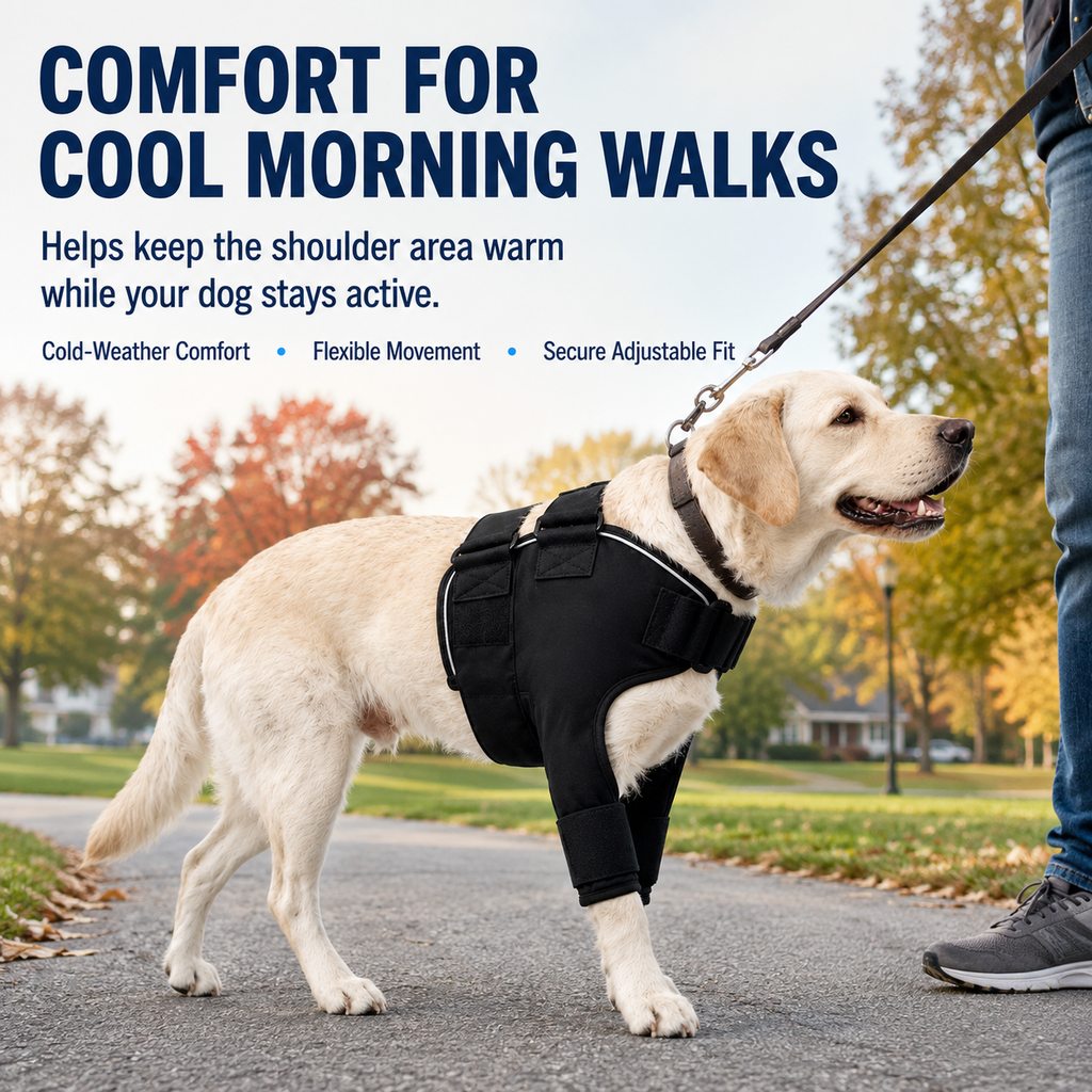 Ortekor Senior Dog Shoulder & Front Leg Support Brace for Cold Walks & Daily Comfort