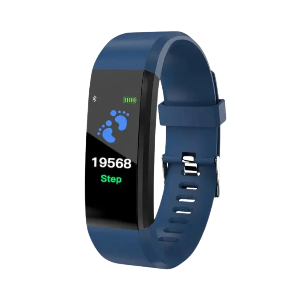 Montre connectée de fitness avec tensiomètre et cardiofréquencemètre pour seniors | Montre intelligente santé avec grand écran et design étanche