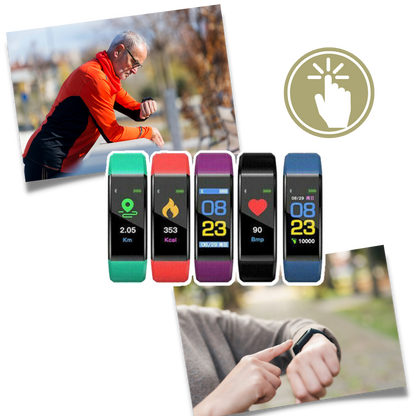 Activity Tracker with Heart Rate Monitor & Blood Pressure Tracker for Everyday Wellness | USB Rechargeable Fitness Band