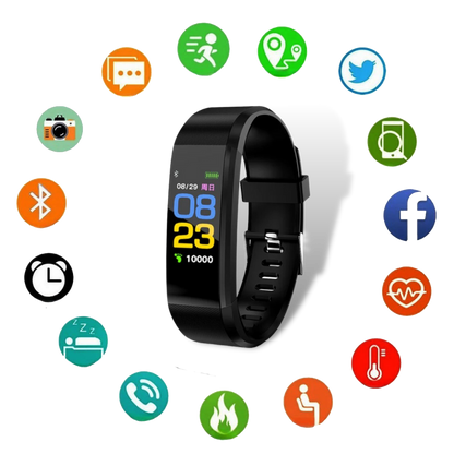 Health Monitoring Smartwatch for Seniors with Heart Rate & Blood Pressure Tracker