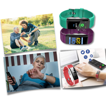 Activity Tracker with Heart Rate Monitor & Blood Pressure Tracker for Everyday Wellness | USB Rechargeable Fitness Band