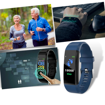 Activity Tracker with Heart Rate Monitor & Blood Pressure Tracker for Everyday Wellness | USB Rechargeable Fitness Band