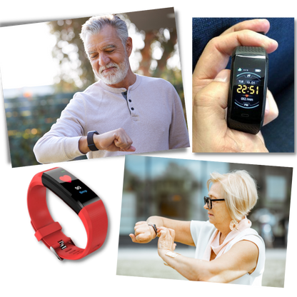 Activity Tracker with Heart Rate Monitor & Blood Pressure Tracker for Everyday Wellness | USB Rechargeable Fitness Band