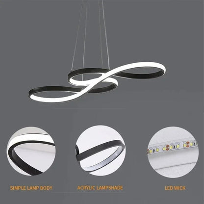 Circular Aluminum Ceiling Fixture Dimmable LED 30 in Ring Hanging Light for Dining Table Kitchen Island Modern Overhead Chandelier with Remo