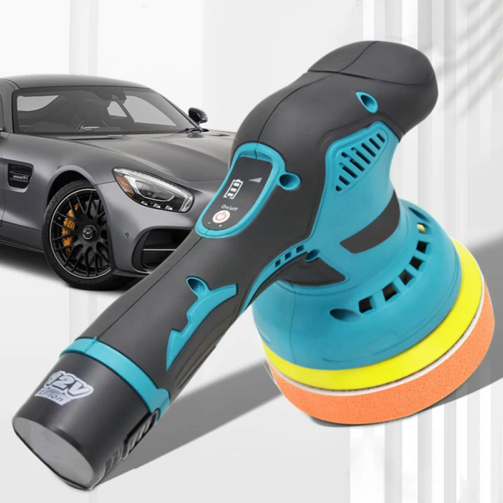 Cordless Dual-Action Auto Buffer with 8-Speed Control & Digital Display for Scratch Removal