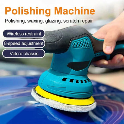 Cordless Dual-Action Auto Buffer with 8-Speed Control & Digital Display for Scratch Removal