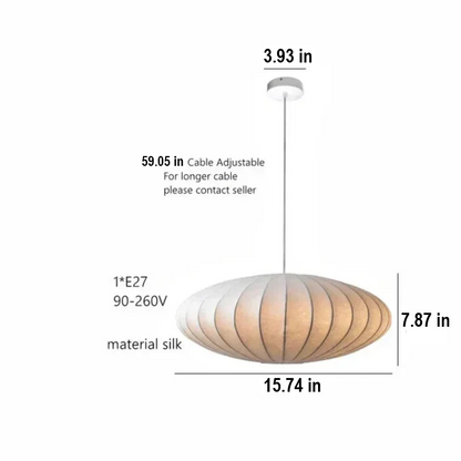 Crystal Chandelier with Fabric Shades and Crown Detail for Dining Room, Bedroom, Living Room, Entryway – Elegant Pendant Lighting with Decor