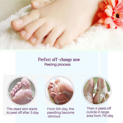Lavender Foot Peel Treatment for Smooth Soft Feet – Removes Rough Dry Cracked Heels Dead Skin & Calluses Natural Exfoliating Booties